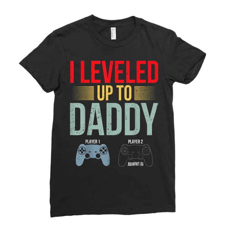 1st Time Dad Est 2022 New First Fathers Gaming Dad Ladies Fitted T-Shirt by Alexis_Mosley | Artistshot