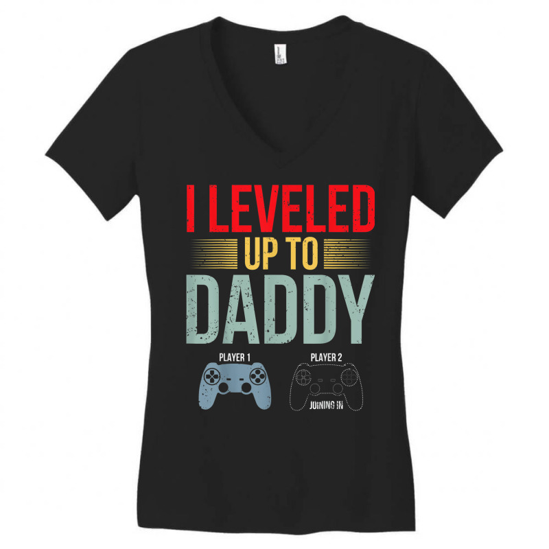 1st Time Dad Est 2022 New First Fathers Gaming Dad Women's V-Neck T-Shirt by Alexis_Mosley | Artistshot