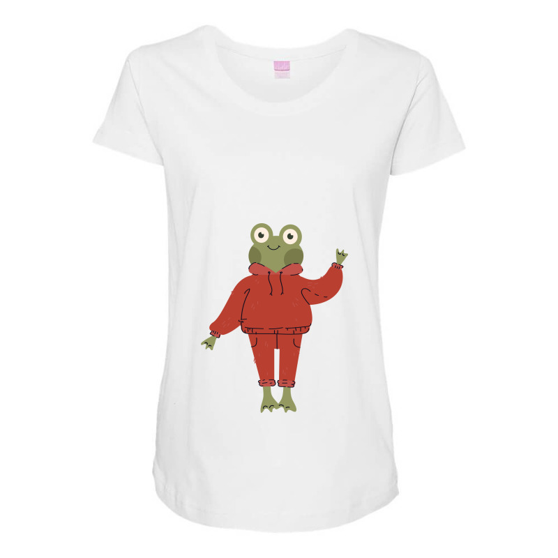 Leisure Suit Fall Frog Maternity Scoop Neck T-shirt by dariia91 | Artistshot