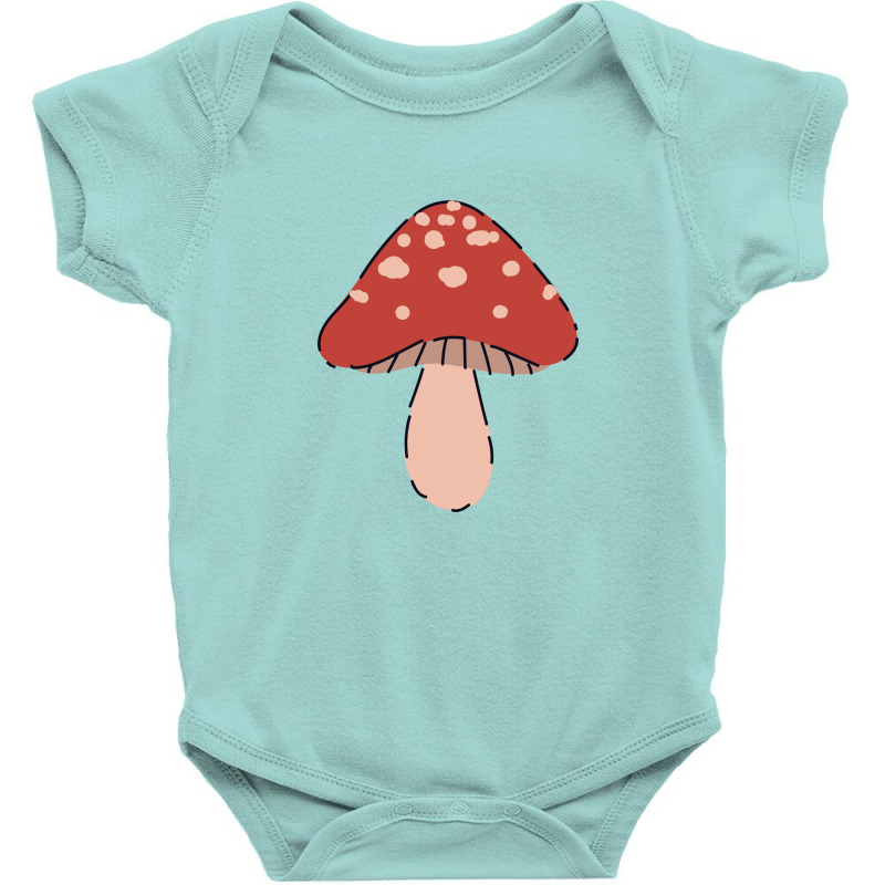 Cute Mushroom Design Baby Bodysuit by dariia91 | Artistshot