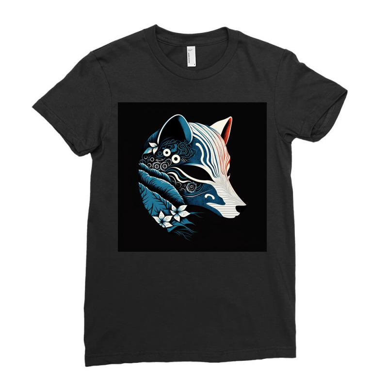 Best Fox Masks Ladies Fitted T-Shirt by Creative Corner | Artistshot