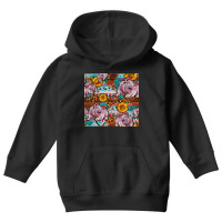 Western Landrace Pig With Sunflowers Seamless Youth Hoodie | Artistshot