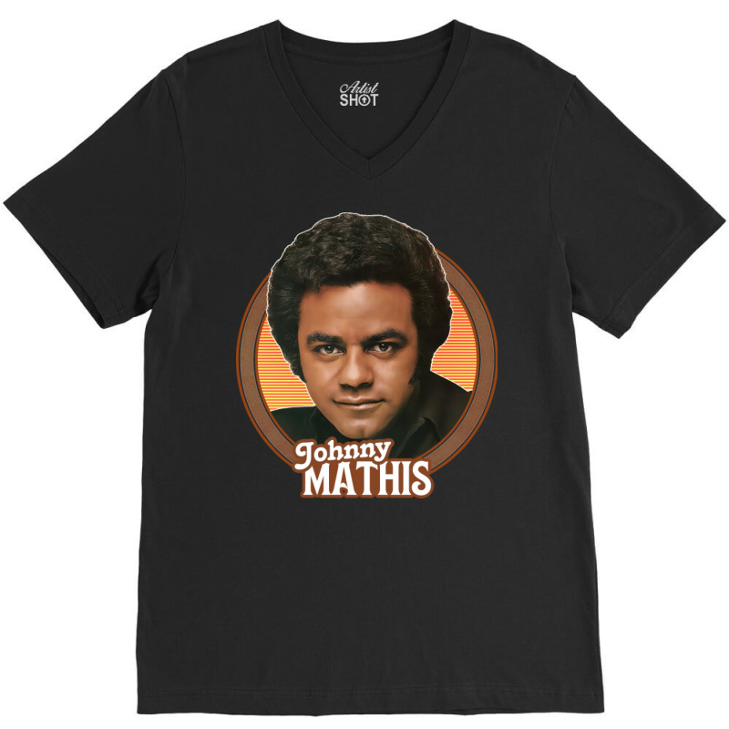 Johnny Mathis    70s Retro Fan Art1 V-neck Tee | Artistshot