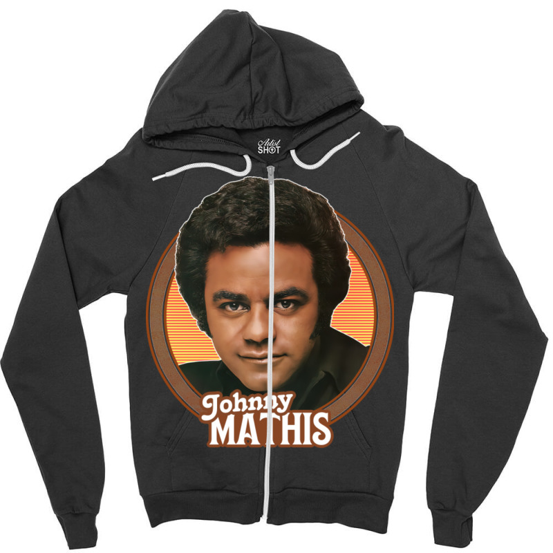 Johnny Mathis    70s Retro Fan Art1 Zipper Hoodie | Artistshot