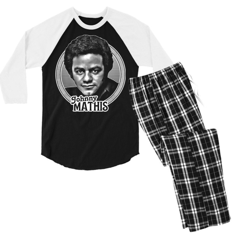 Johnny Mathis    70s Retro Fan Art2 Men's 3/4 Sleeve Pajama Set | Artistshot