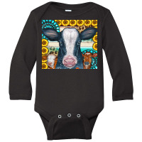 Cows Gemstone Sunflowers Tumbler Long Sleeve Baby Bodysuit | Artistshot