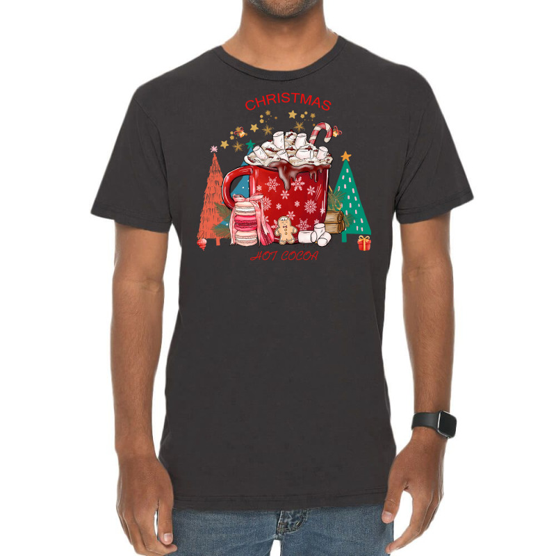 Christmas Hot Cocoa Sblimation T Shirts Merry Chri Vintage T-shirt | Artistshot