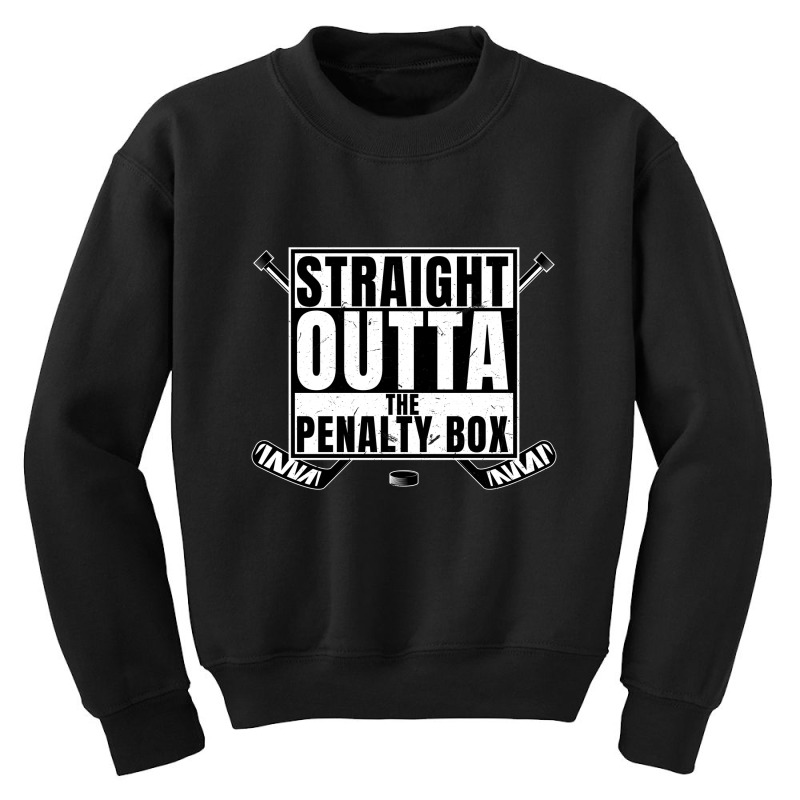 Straight Outta The Penalty Box T-shirt Ice Hockey Player Youth Sweatshirt by Olodzn | Artistshot