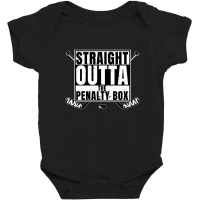 Straight Outta The Penalty Box T-shirt Ice Hockey Player Baby Bodysuit | Artistshot