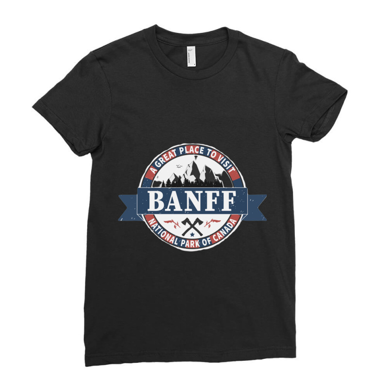 Banff - National Park - Vintage, Retro Ladies Fitted T-Shirt by KayleaGrosso | Artistshot