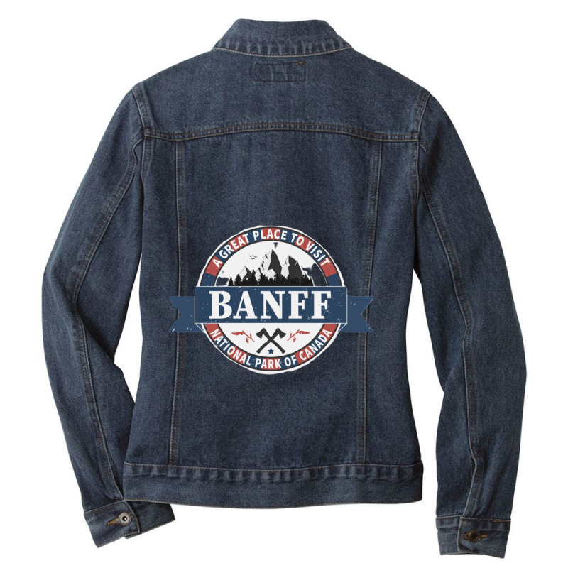 Banff - National Park - Vintage, Retro Ladies Denim Jacket by KayleaGrosso | Artistshot