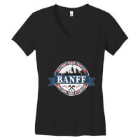 Banff - National Park - Vintage, Retro Women's V-neck T-shirt | Artistshot