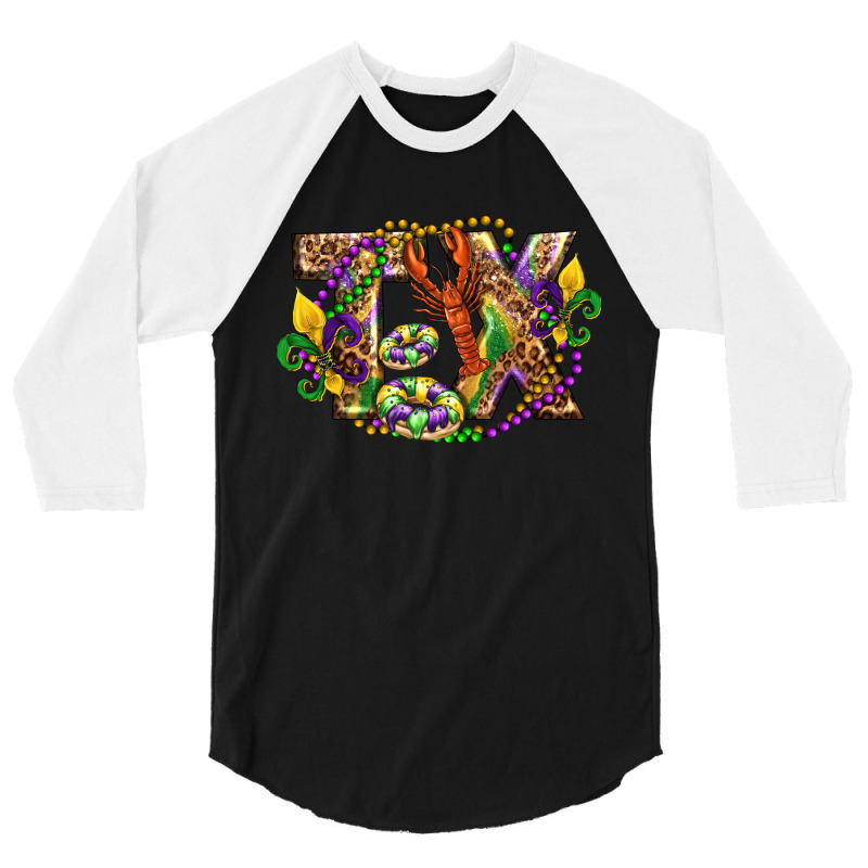 Texas Mardi Gras 3/4 Sleeve Shirt | Artistshot