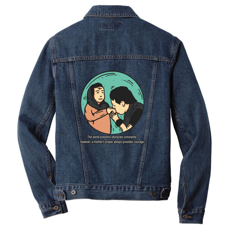 Mother's Prayer For Her Son Men Denim Jacket | Artistshot