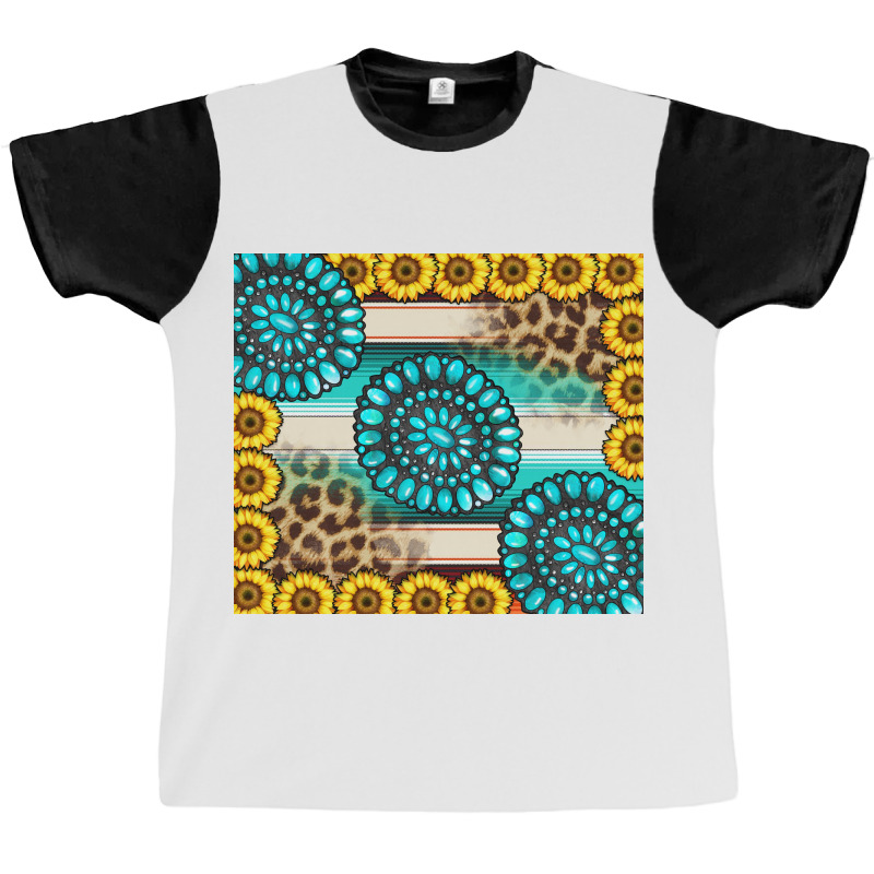 Gemstone Serape Sunflowers Tumbler Graphic T-shirt | Artistshot