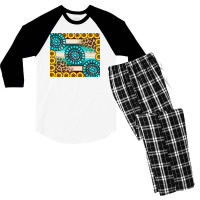 Gemstone Serape Sunflowers Tumbler Men's 3/4 Sleeve Pajama Set | Artistshot