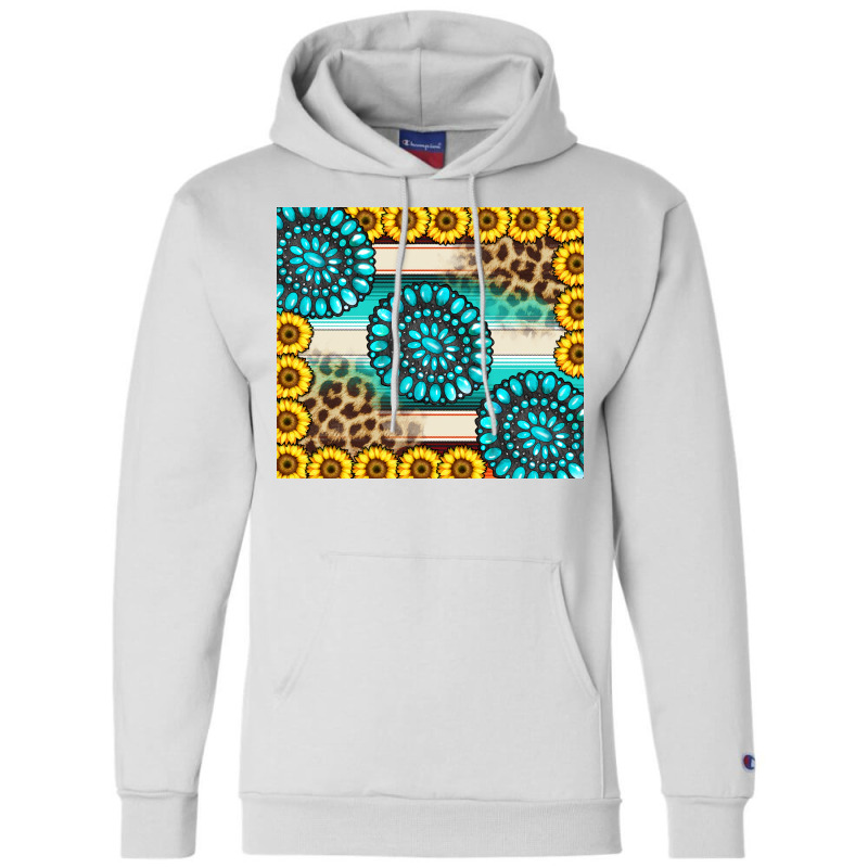 Gemstone Serape Sunflowers Tumbler Champion Hoodie | Artistshot