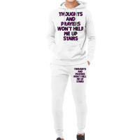 Thoughts And Prayers Hoodie & Jogger Set | Artistshot