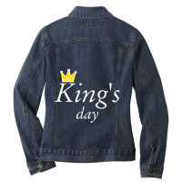 Happy King_s Day Design (5) Ladies Denim Jacket | Artistshot