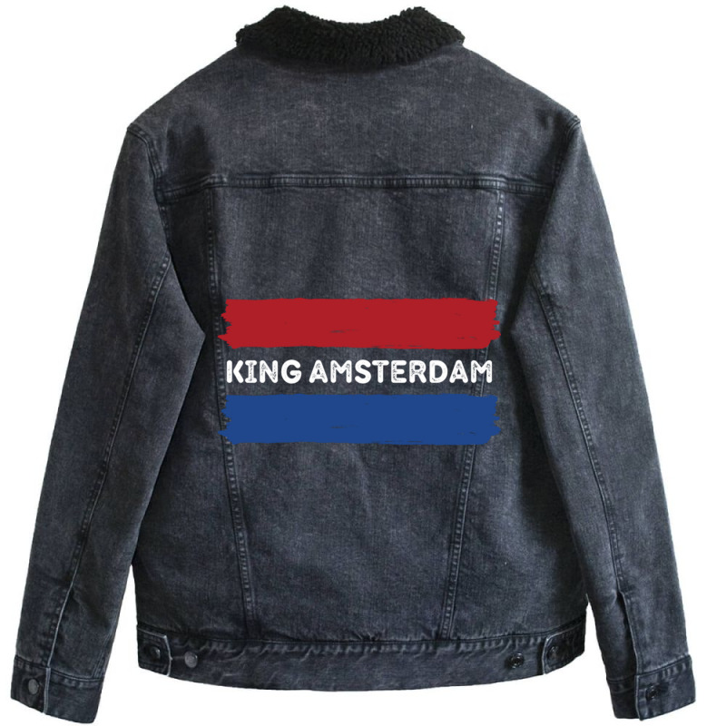 Feast Day Amsterdam Holland Koningsdag Unisex Sherpa-lined Denim Jacket | Artistshot