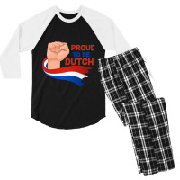 Kings Day Amsterdam,king_s Day 2022, Amsterdam,kon Men's 3/4 Sleeve Pajama Set | Artistshot