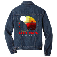 Dracarys Airlines   All Men Must Fly Distressed Men Denim Jacket | Artistshot