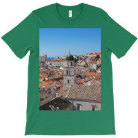 Dubrovnik Old Town Sky Line With Bell Tower T-shirt | Artistshot