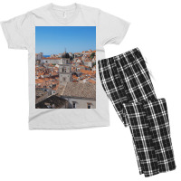 Dubrovnik Old Town Sky Line With Bell Tower Men's T-shirt Pajama Set | Artistshot