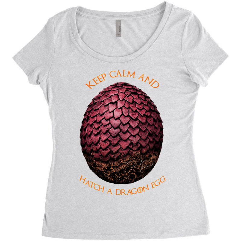 Drogon Dragon Egg Art Print Women's Triblend Scoop T-shirt by dokaraulusoyz | Artistshot