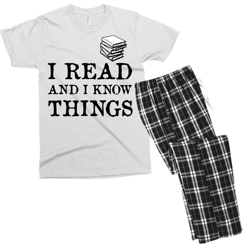 I Read And I Know Things (book) Men's T-shirt Pajama Set by charkmatgenb | Artistshot