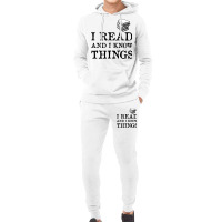 I Read And I Know Things (book) Hoodie & Jogger Set | Artistshot