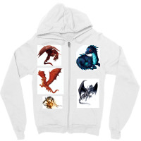 Dragon Sticker Zipper Hoodie | Artistshot