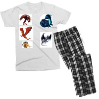 Dragon Sticker Men's T-shirt Pajama Set | Artistshot