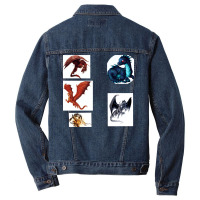 Dragon Sticker Men Denim Jacket | Artistshot