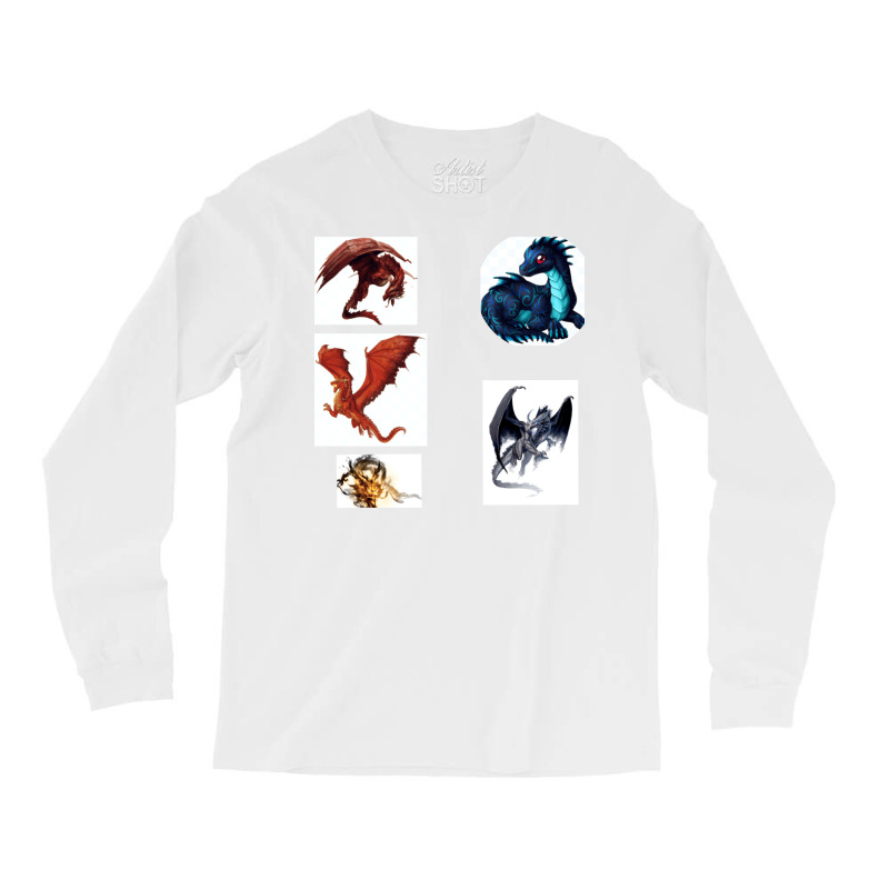 Dragon Sticker Long Sleeve Shirts | Artistshot