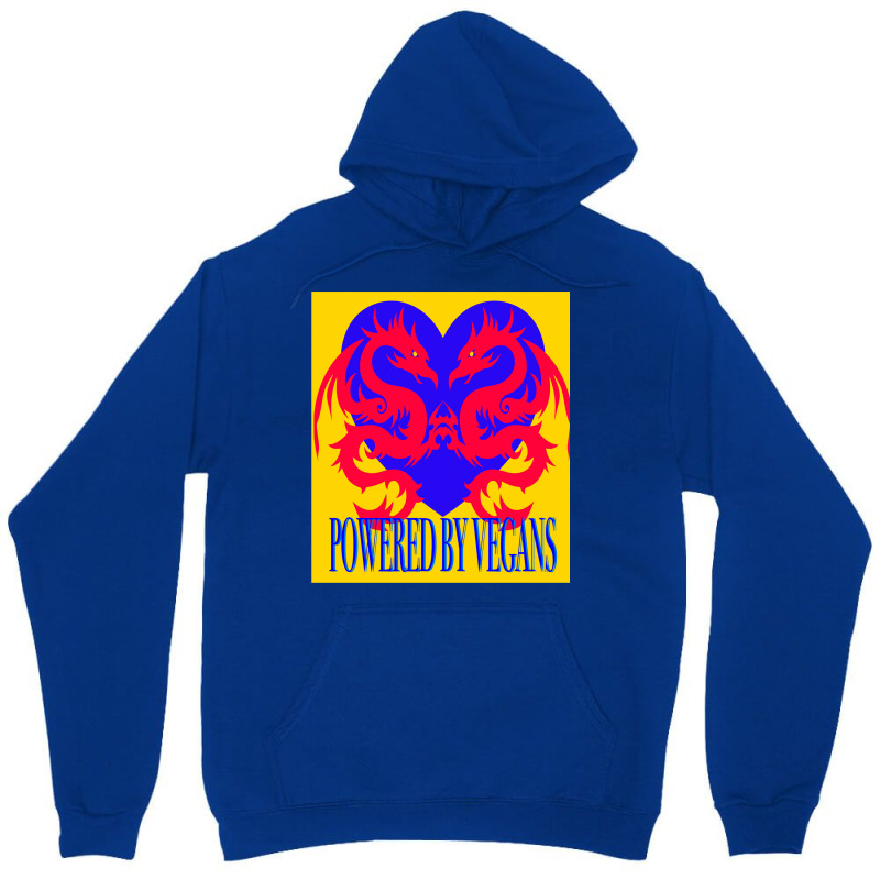 Dragons Powered By Vegans Yellow Unisex Hoodie | Artistshot