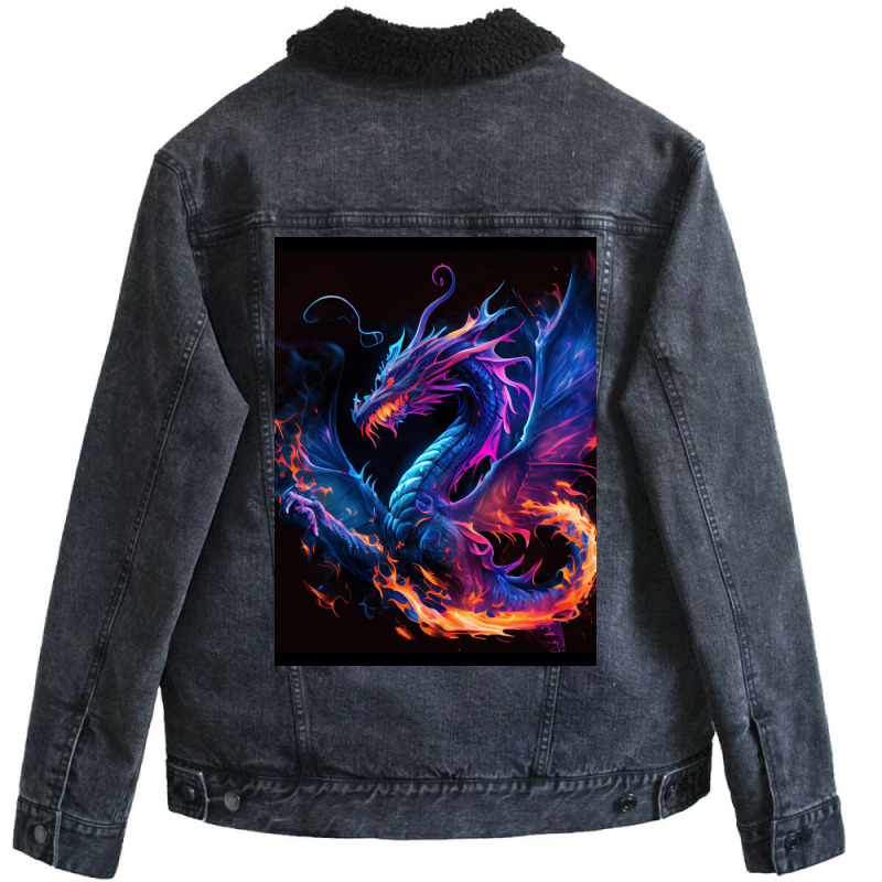 Fantasy Dragons And Mystical Creatures 85 Unisex Sherpa-lined Denim Jacket | Artistshot