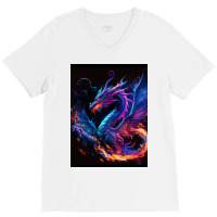 Fantasy Dragons And Mystical Creatures 85 V-neck Tee | Artistshot