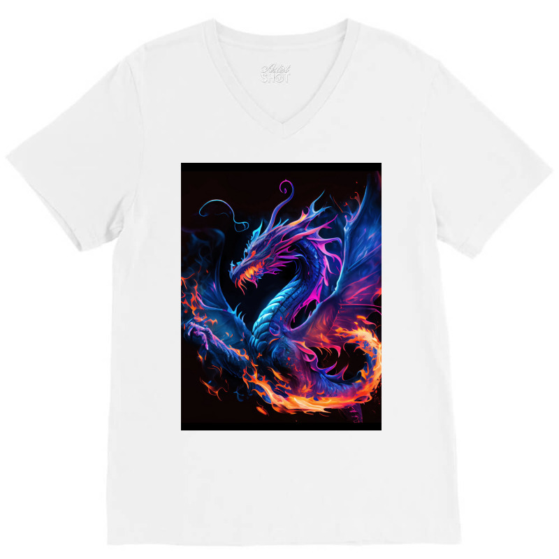 Fantasy Dragons And Mystical Creatures 85 V-neck Tee | Artistshot