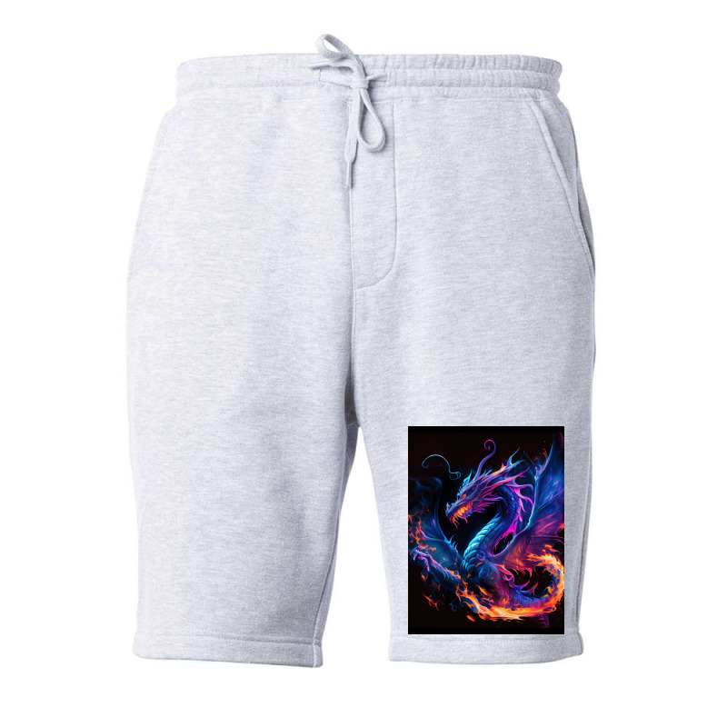 Fantasy Dragons And Mystical Creatures 85 Fleece Short | Artistshot