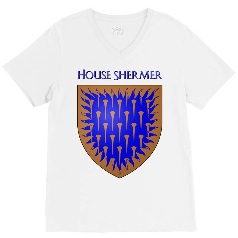 House Shermer Coat Of Arms Heraldry Sigil   A Song V-neck Tee | Artistshot