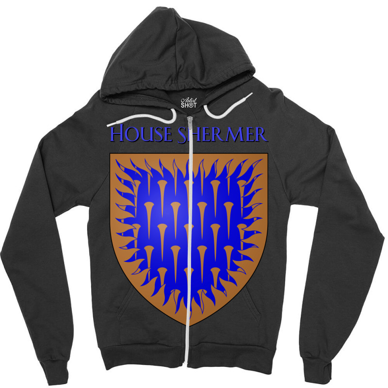 House Shermer Coat Of Arms Heraldry Sigil   A Song Zipper Hoodie | Artistshot