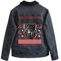 Christmas Pattern Unisex Sherpa-lined Denim Jacket | Artistshot