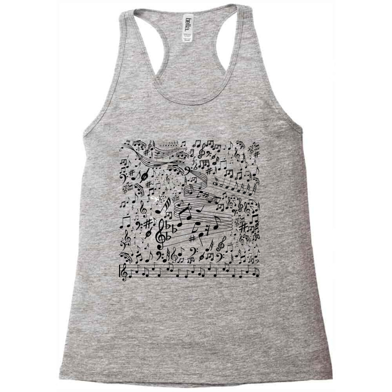 Music Notes Doodle Racerback Tank by Backstabbed | Artistshot