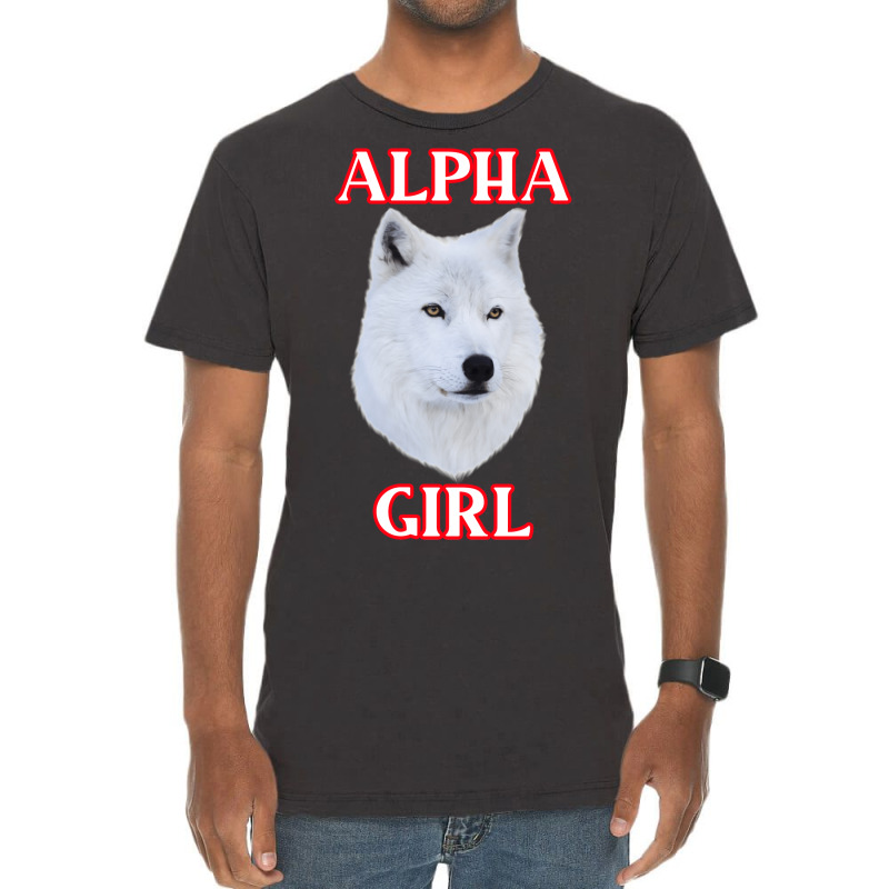 Cute White Wolf Alpha T Shirt Vintage T-Shirt by alcapethaty | Artistshot