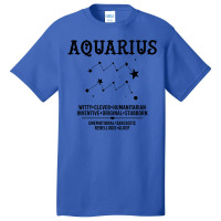 Aquarius Zodiac Sign Basic T-shirt | Artistshot