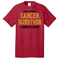 This Is What A Childhood Cancer Survivor Looks Like Basic T-shirt | Artistshot