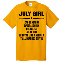 Super July Girl Basic T-shirt | Artistshot