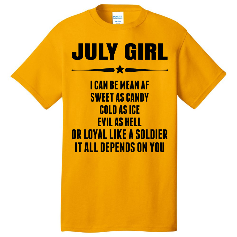 Super July Girl Basic T-shirt | Artistshot