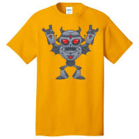 Metalhead - Heavy Metal Robot Devil Basic T-shirt | Artistshot